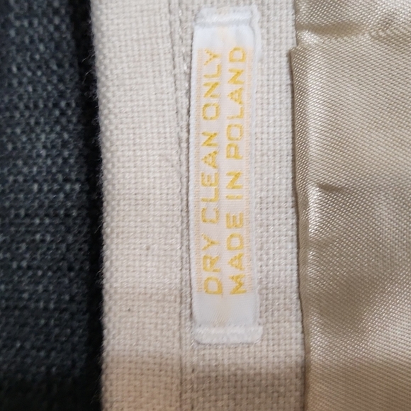 Men's Made In Poland Tan Suit Jacket 42S In Mint Condition - Picture 8 of 8